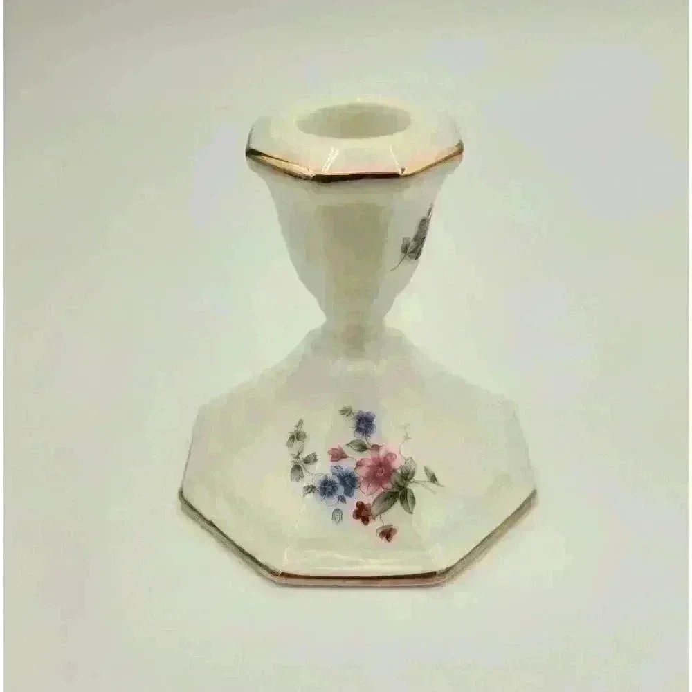 Discontinued Vintage Home Beautiful Romance TY003 Hand Decorated 4"‎ Candlestick